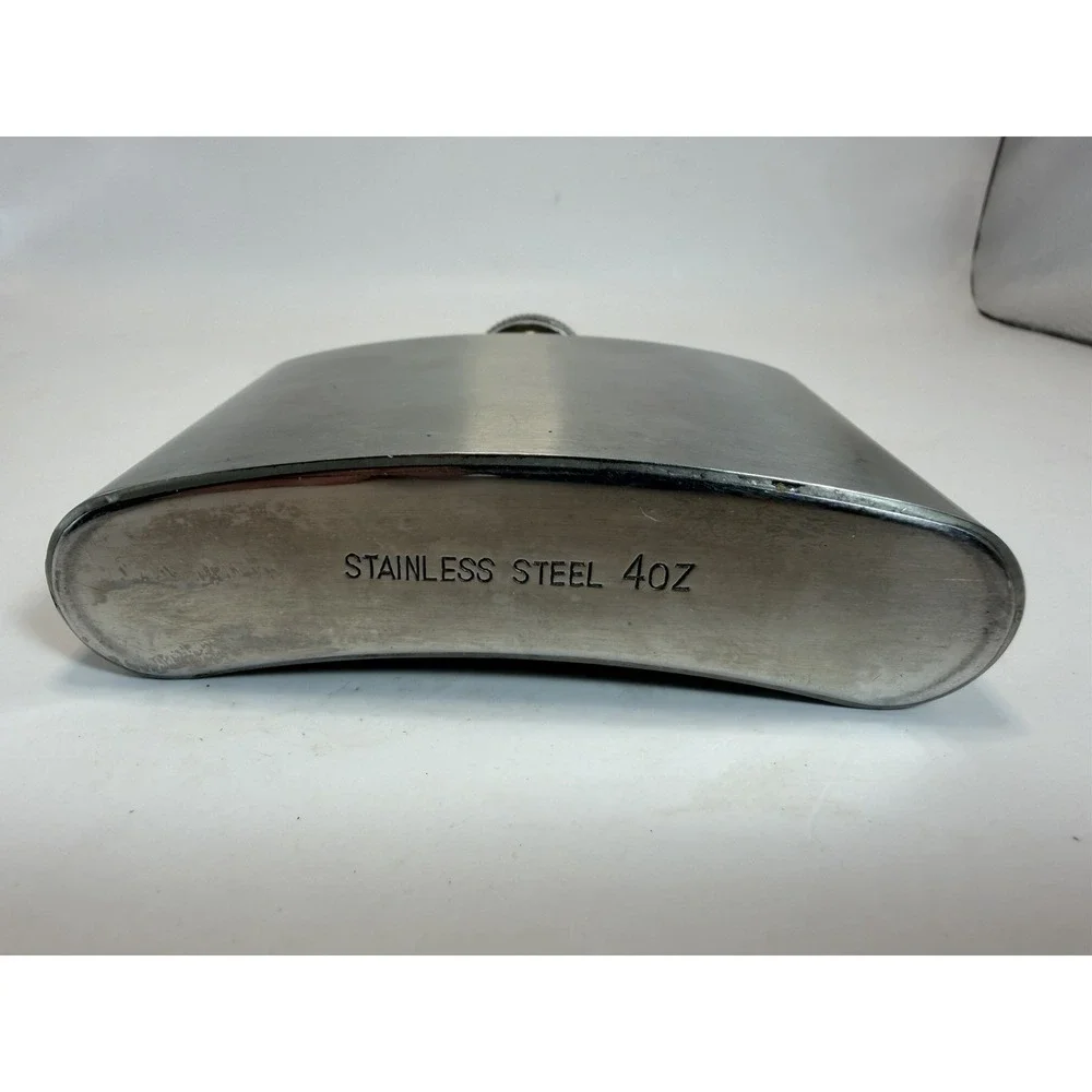 Stainless Steel 4oz Hip Flask Pocket Liquor Bottle‎ Classic Bar Gift
